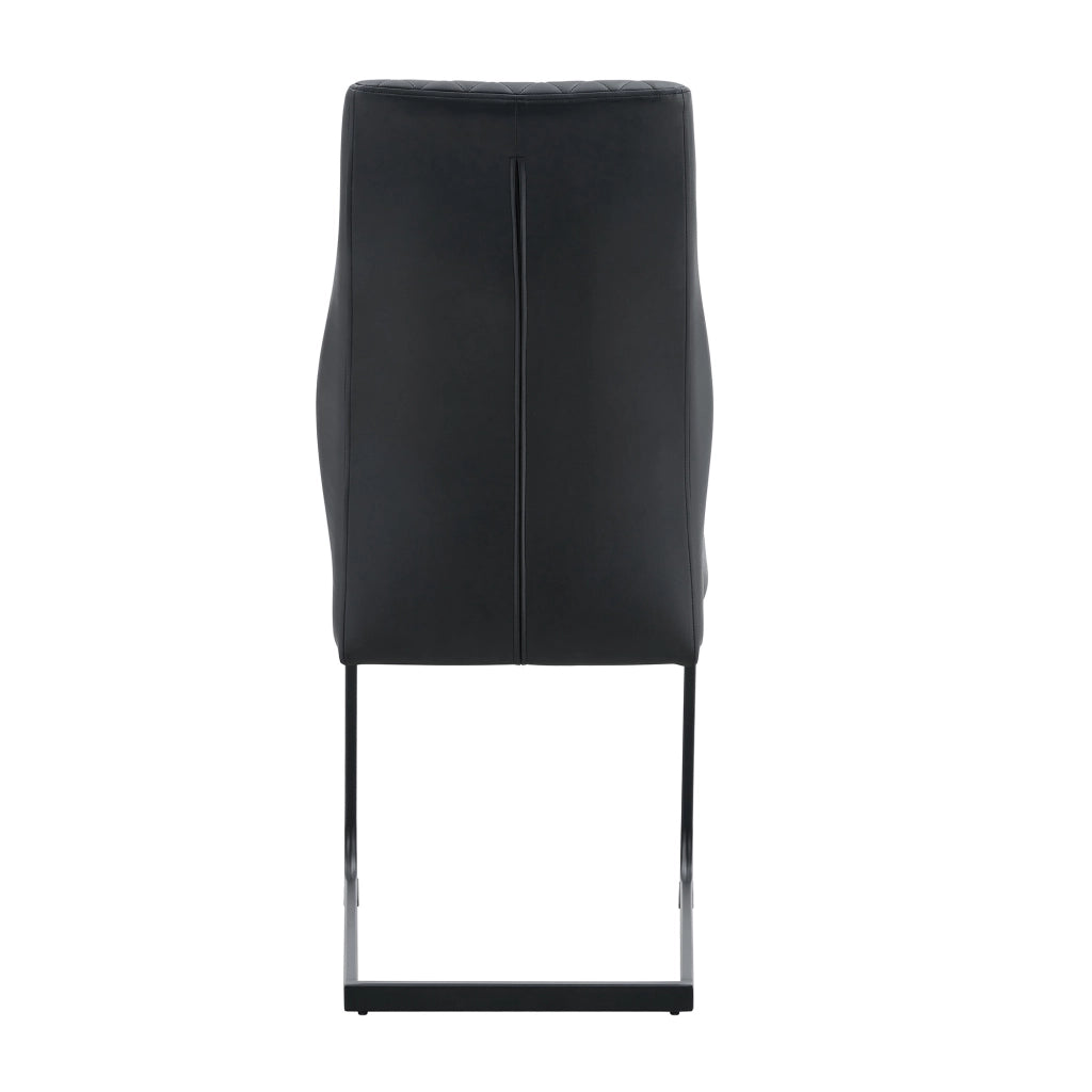 Sedie da Pranzo con Schienale Alto ¨C Xylo ¨C Nero, Struttura in Metallo, Set 2 Pezzi