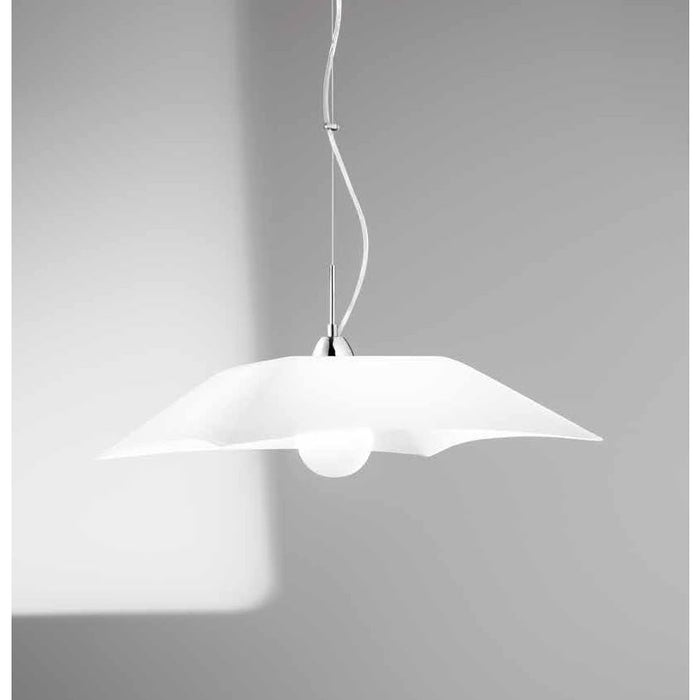 LAMPADARIO OSIRIDE E27 D.50XH120CM BIANCO QUADRO.