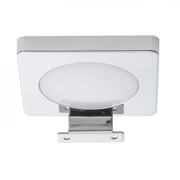 Lampada luce da bagno YOLO SQ sopra specchio cromo 12V= LED 4W IP44 3000K