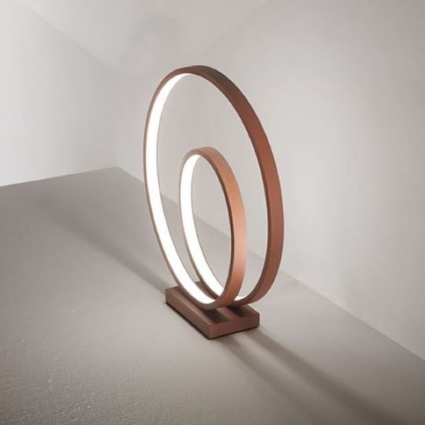 LAMPADA DA TAVOLO A LED 28W LUCE CALDA 3000K COLOR CANNELLA RITMO PERENZ