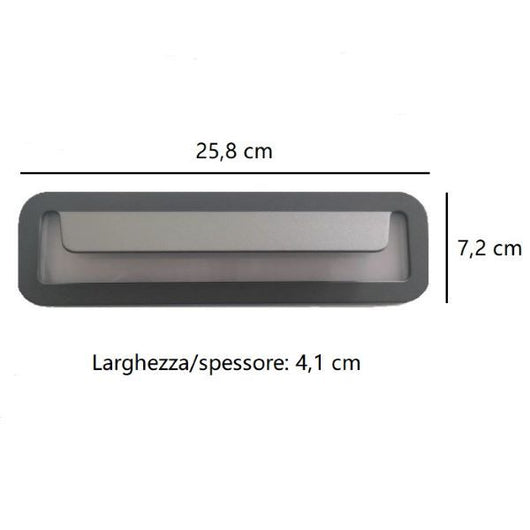 APPLIQUE SEGNAPASSO PER ESTERNO A LED 14W LUCE NATURALE 4000K GRAFITE