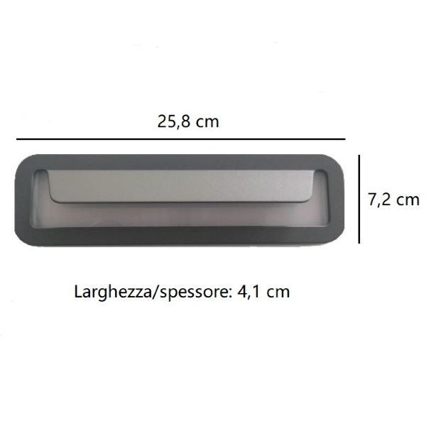 APPLIQUE SEGNAPASSO PER ESTERNO A LED 14W LUCE NATURALE 4000K GRAFITE