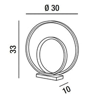LAMPADA DA TAVOLO A LED 28W LUCE CALDA 3000K COLOR CANNELLA RITMO PERENZ
