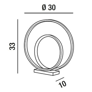 LAMPADA DA TAVOLO A LED 28W LUCE CALDA 3000K COLOR CANNELLA RITMO PERENZ