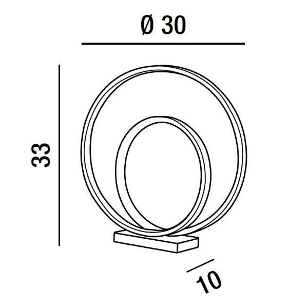 LAMPADA DA TAVOLO A LED 28W LUCE CALDA 3000K COLOR CANNELLA RITMO PERENZ