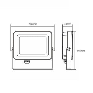 FARO PROIETTORE DA ESTERNO A LED 30W LUCE NATURALE 4000K CORTEN SKY BENEITO
