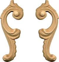 Fregio pasta di legno grezzo art034860 sx