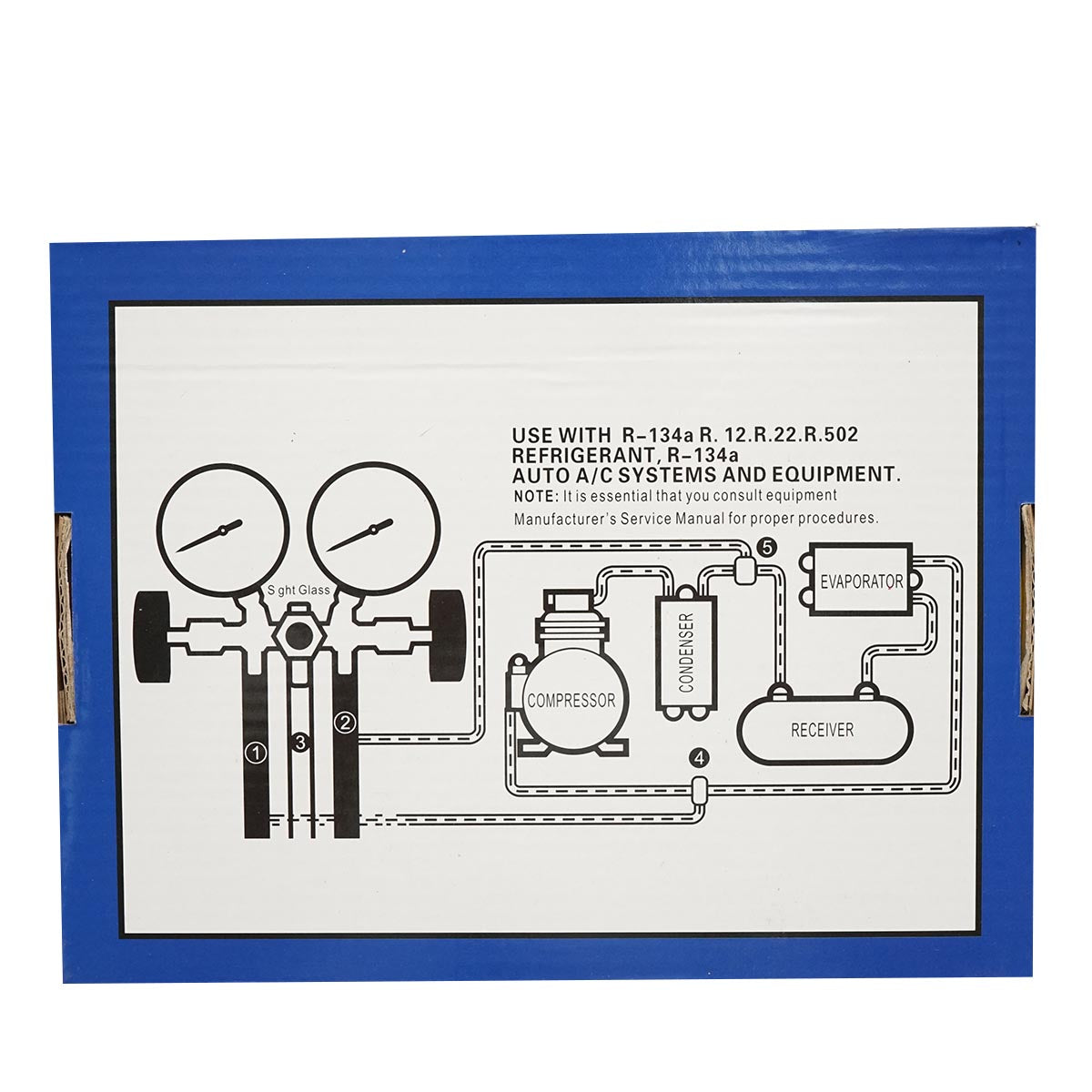 Batteria manometro a 2 vie per refrigerante AC R22 Breckner Germany
