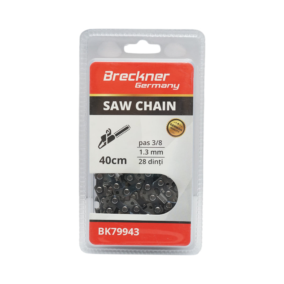 Catena per motosega passo 3/8, 28 denti, 1,3 mm, lunghezza 40 cm Breckner Germany