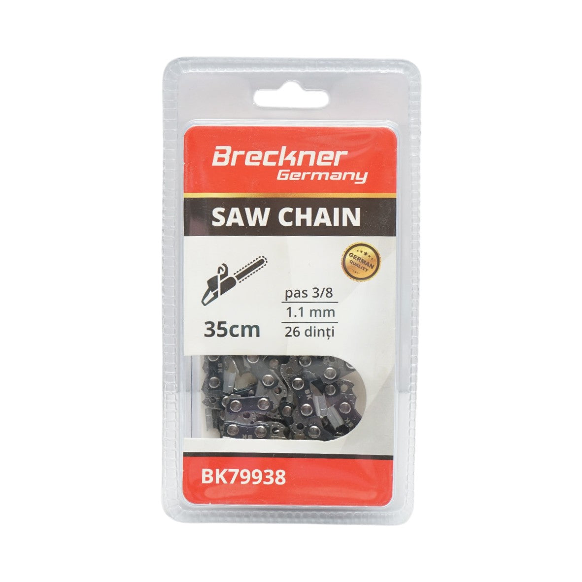 Catena per motosega, passo 3/8, 26 denti, 1,1 mm, lunghezza 35 cm Breckner Germany