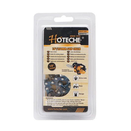 Catena per motosega, passo 3/8, 40 maglie, 20 denti, lunghezza 25 cm (10 pollici) Hoteche