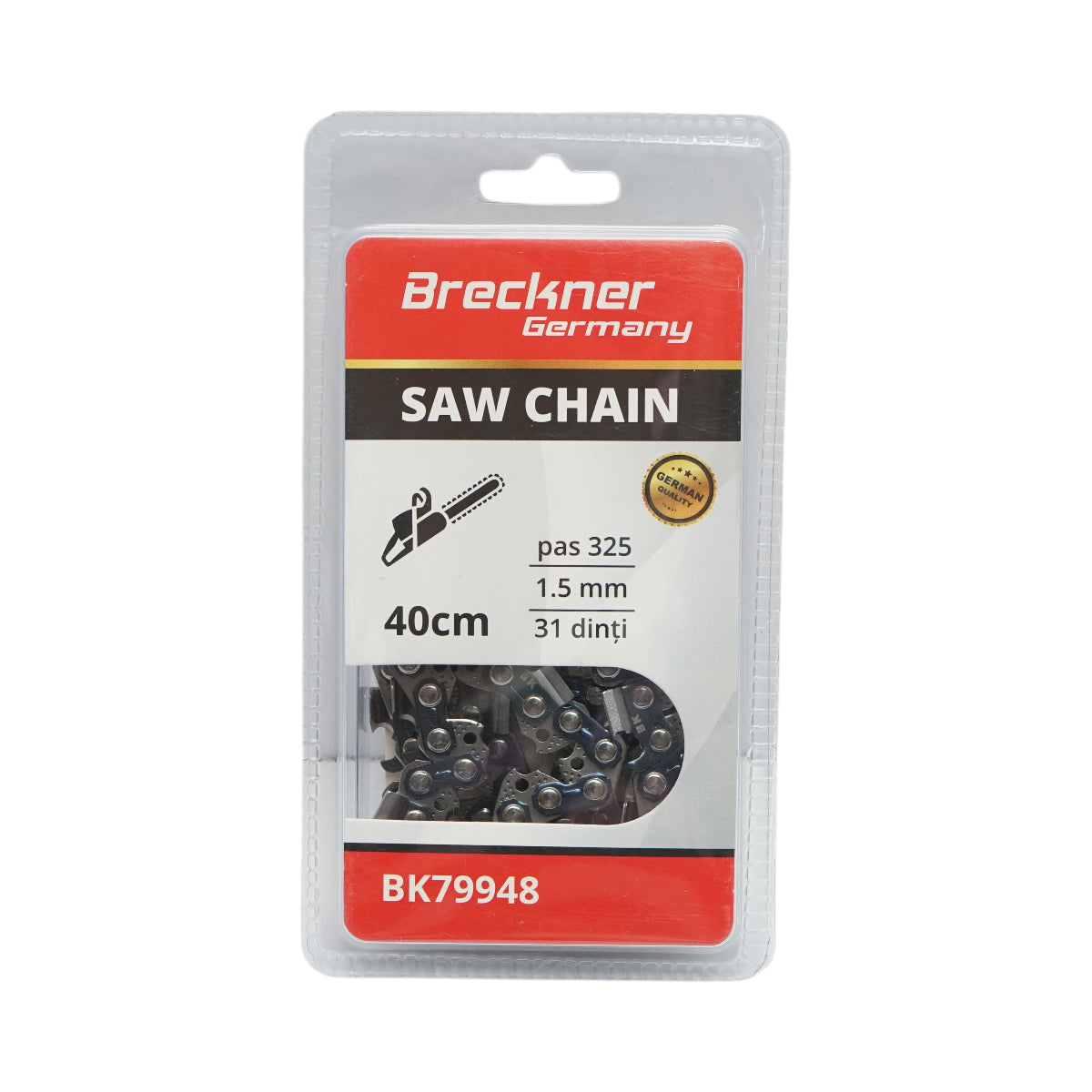 Catena per motosega, passo 325, 31 denti, 1,5 mm, lunghezza 40 cm Breckner Germany