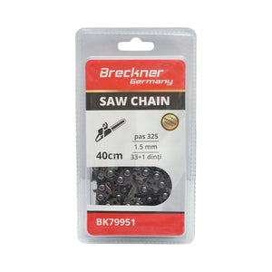 Catena per motosega, passo 325, 33+1 denti, 1,5 mm, lunghezza 40 cm Breckner Germany