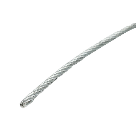 Cavo in acciaio zincato 4mm, 6x7 trefoli, carico massimo 940Kg, peso 8,4Kg, 150m/rotolo