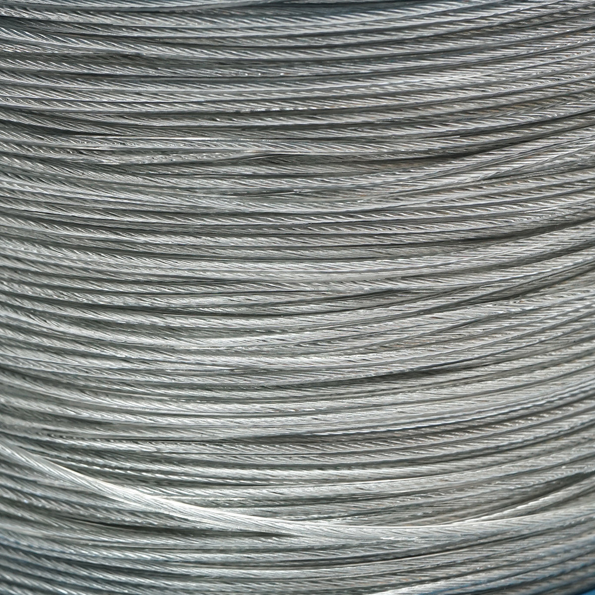 Cavo in acciaio zincato con rivestimento in PVC, 2 mm, 1x7 trefoli, carico massimo 95 kg, peso 4,4 kg, 500 m/rotolo