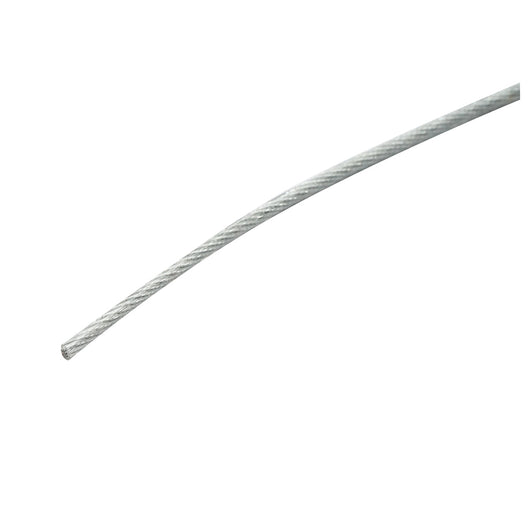 Cavo in acciaio zincato con rivestimento in PVC, 3 mm, 6x7+FC fili, carico massimo 230 kg, peso 5,07 kg, 250 m/rotolo