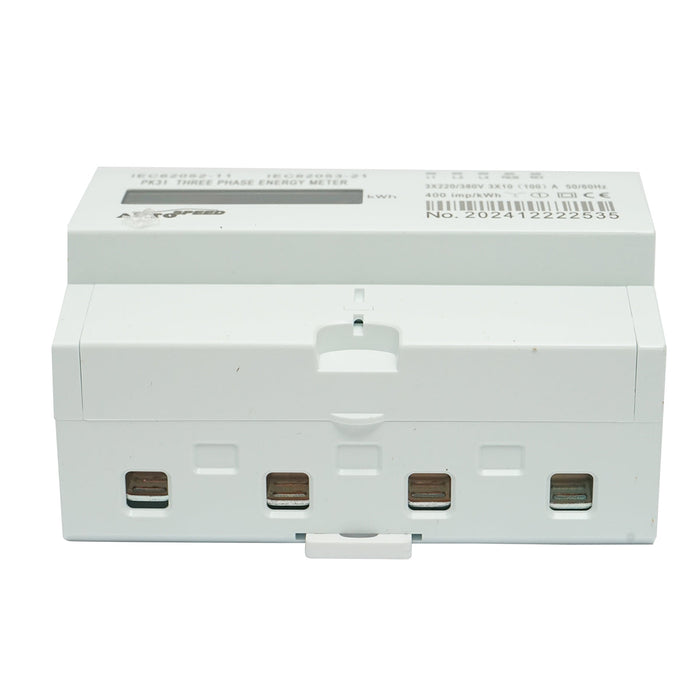 Contatore, contatore digitale intelligente trifase 380 VAC, 3x100A, guida DIN 7 moduli MF0028-02816