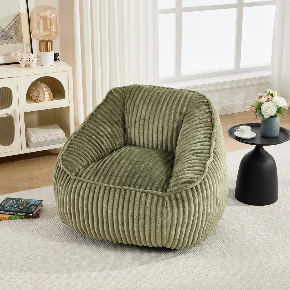 Divano Sacco ¨C Minimal ¨C in velluto floccato grigio chiaro