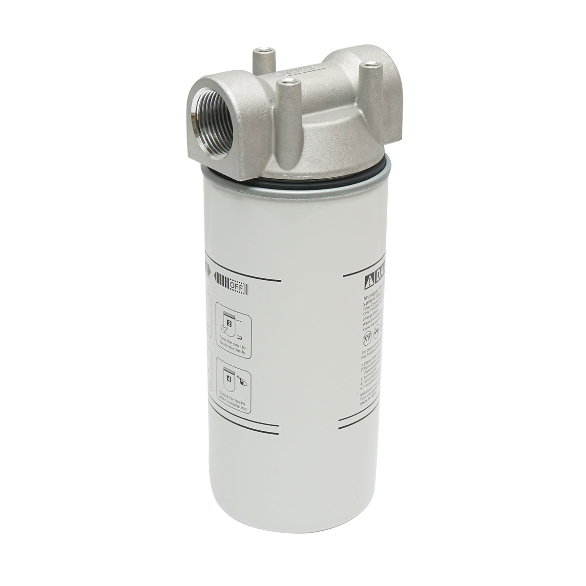 Filtro antiparticolato per serbatoio diesel e supporto (batteria), pressione 3,4 bar, portata 94,6 L/min, 30 micron, 1-1/2 -16 UNF Breckner Germany