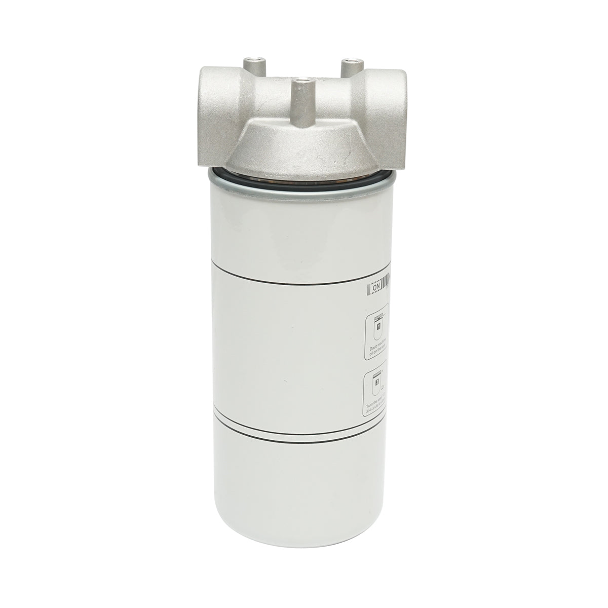 Filtro antiparticolato per serbatoio diesel e supporto (batteria), pressione 3,4 bar, portata 94,6 L/min, 30 micron, 1-1/2 -16 UNF Breckner Germany