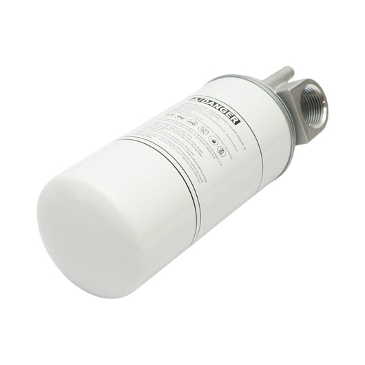 Filtro antiparticolato per serbatoio diesel e supporto (batteria), pressione 3,4 bar, portata 94,6 L/min, 30 micron, 1-1/2 -16 UNF Breckner Germany