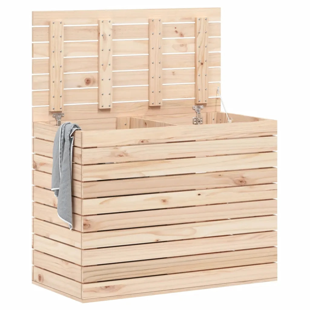 Cesto per Bucato 88,5x44x66 cm Legno Massello Pino 832319