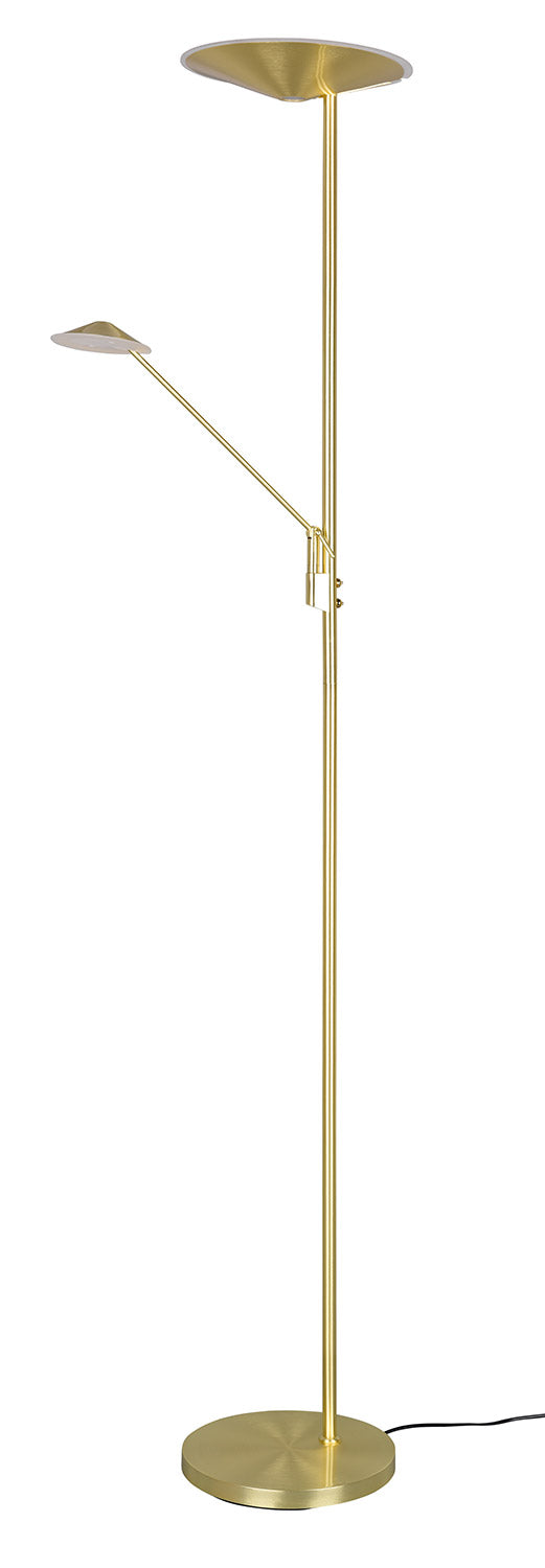 Piantana da Interno a LED in Metallo Ottone Opaco