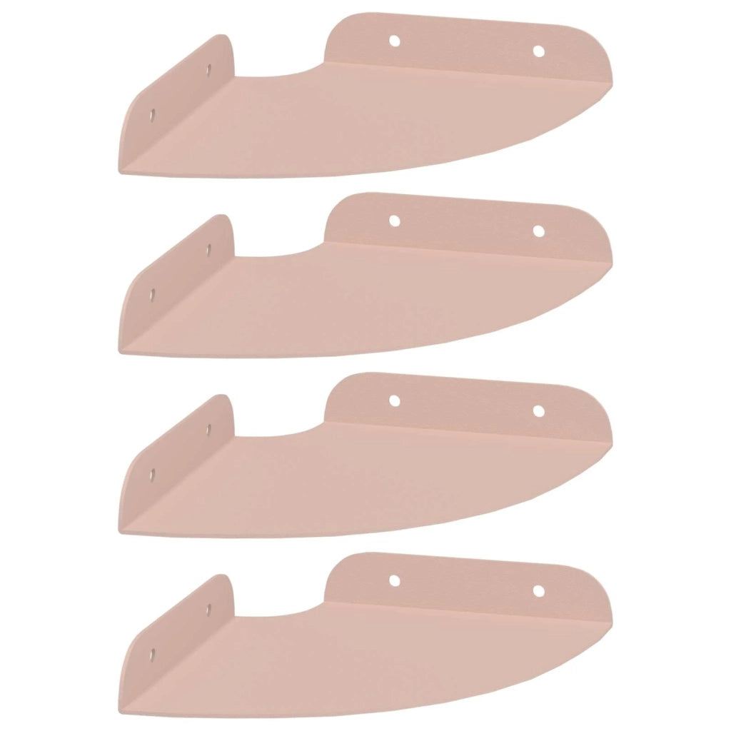 Mensola sospesa con lo scaffale 4 pcs Rosa 15 x 15 x 2 cm 8004077