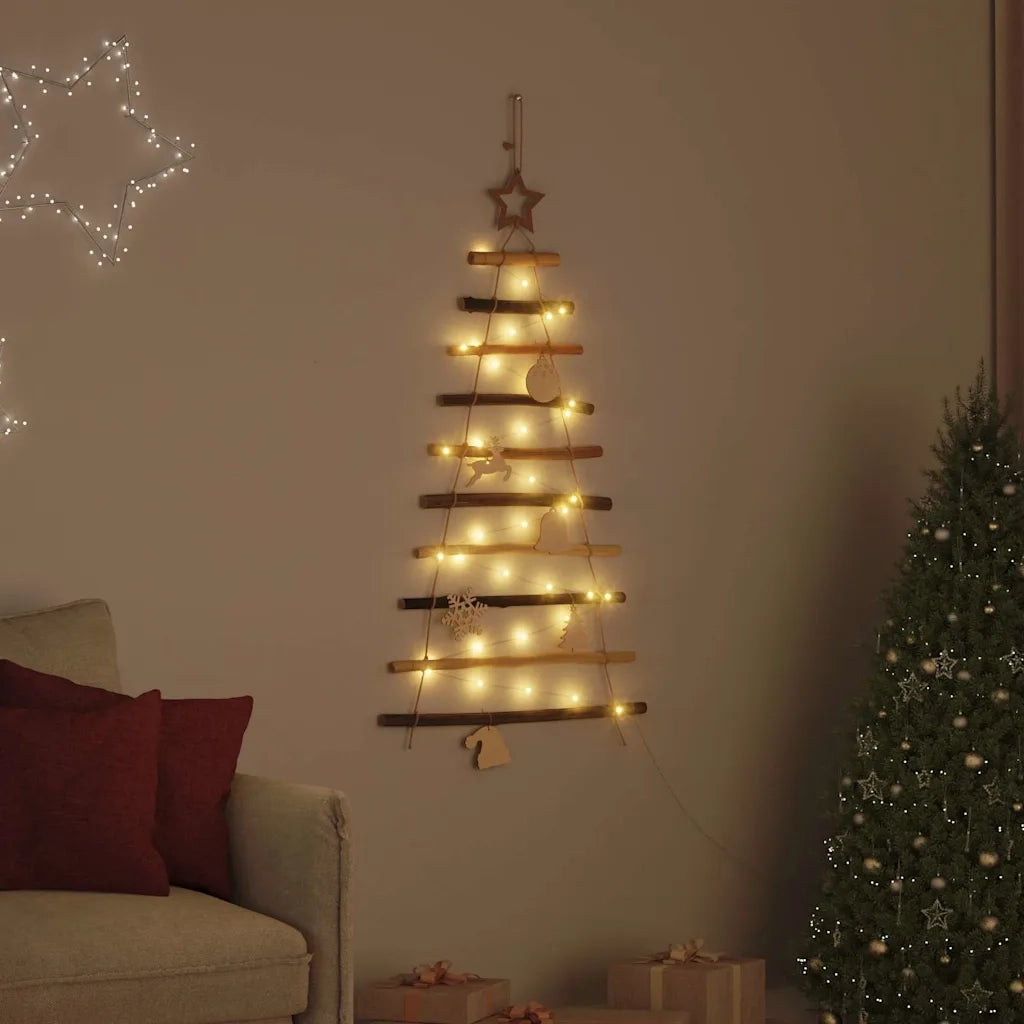 Albero di Natale Naturale 90 cm legno massiccio di frassino