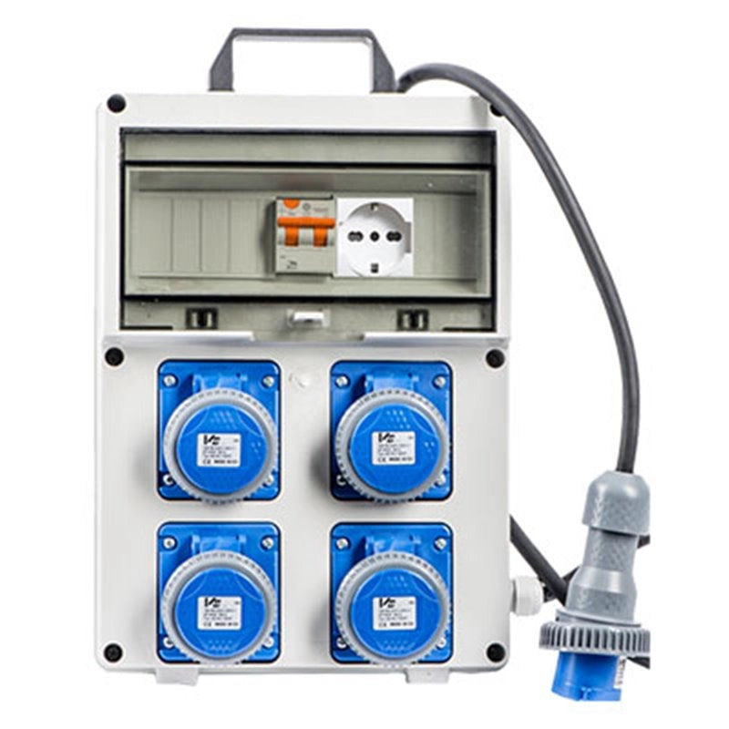 QUADRO DI DISTRIBUZIONE 220V CON PRESA SCHUKO cm 25,5x12,5x35,5h - IDEAL STAR