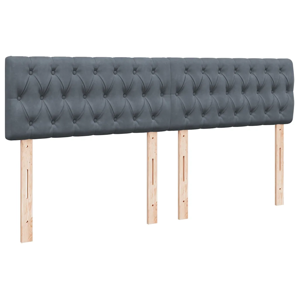 Struttura Letto Pouf con Materasso 160x200 cm in Velluto 3311856