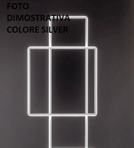 PLAFONIERA DOWEL SILVER LED 3000K 22W 1817LM 24CM DIMMERABILE