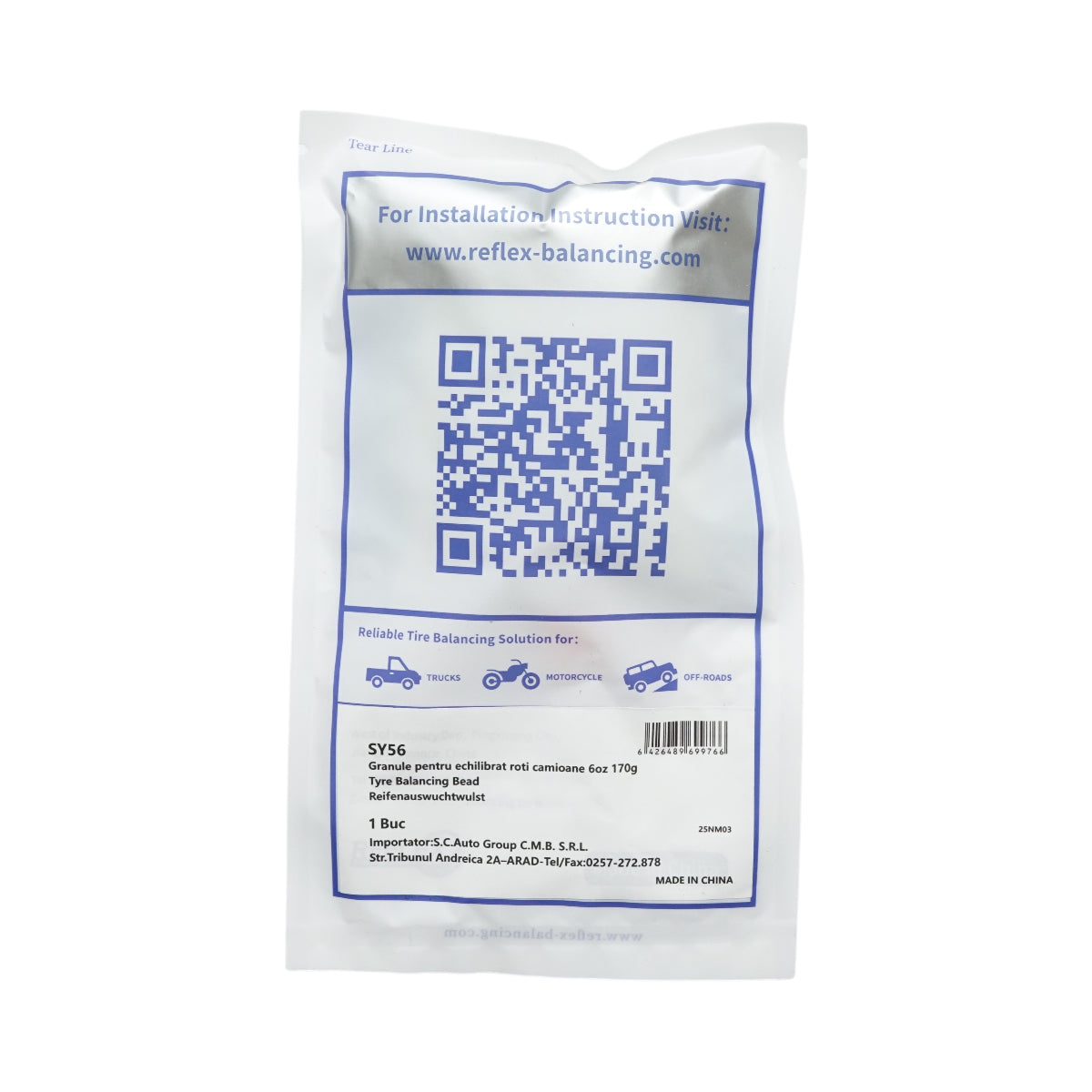 Granuli per l’equilibratura delle ruote – camion, auto-moto, off-road – 170g