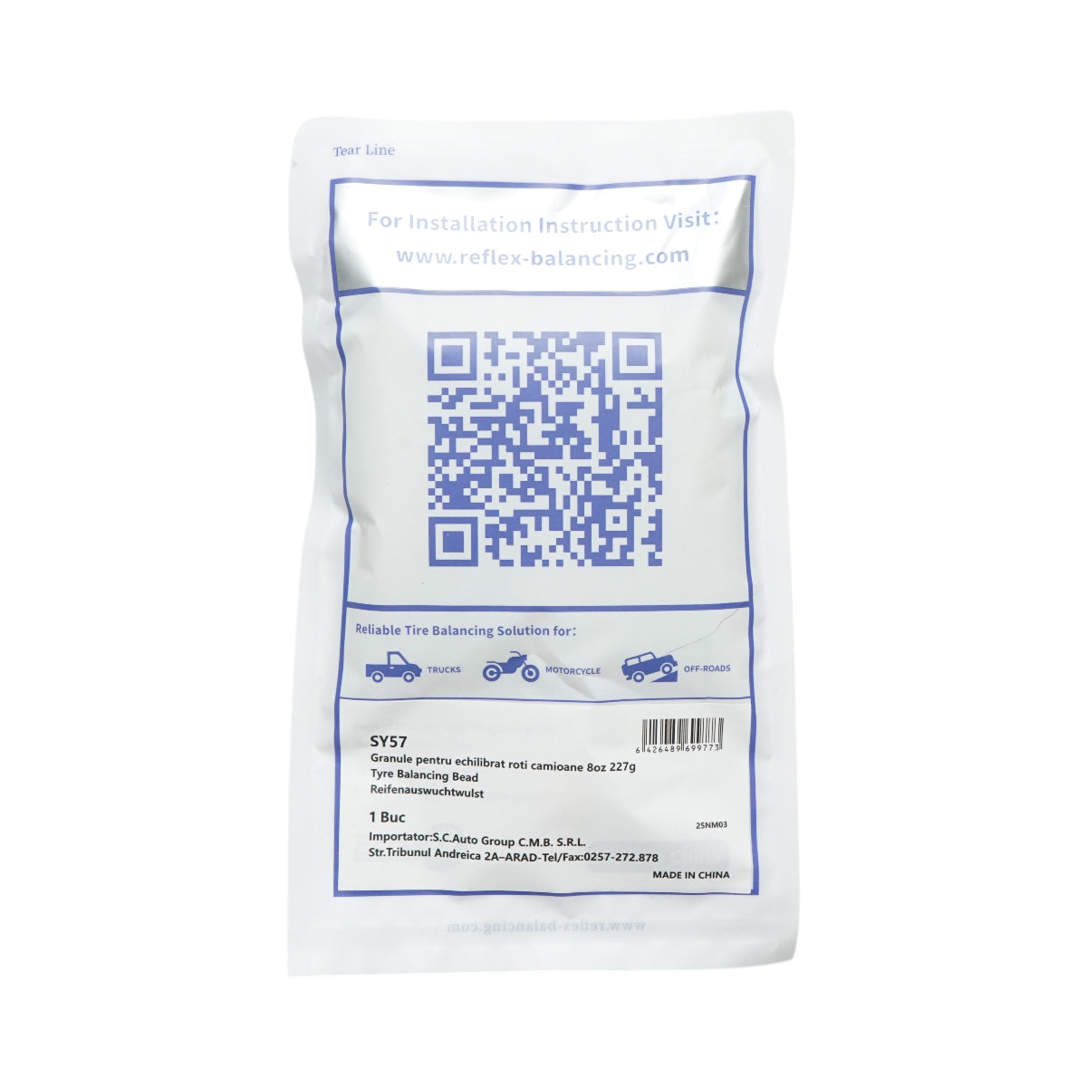 Granuli per l’equilibratura delle ruote – camion, auto-moto, off-road – 227g