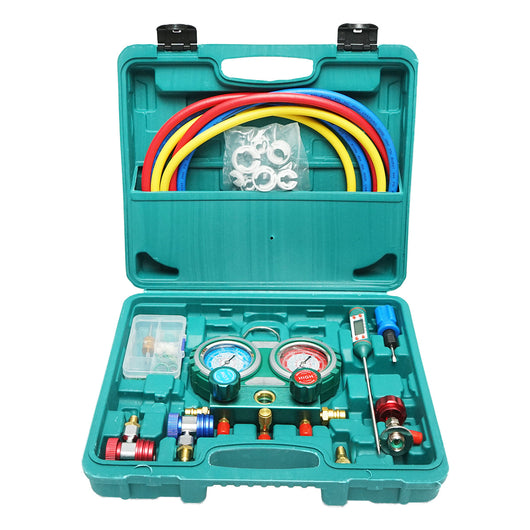 Kit di controllo e ricarica del sistema di aria condizionata per auto, freon R22, R32, R134a, R410a