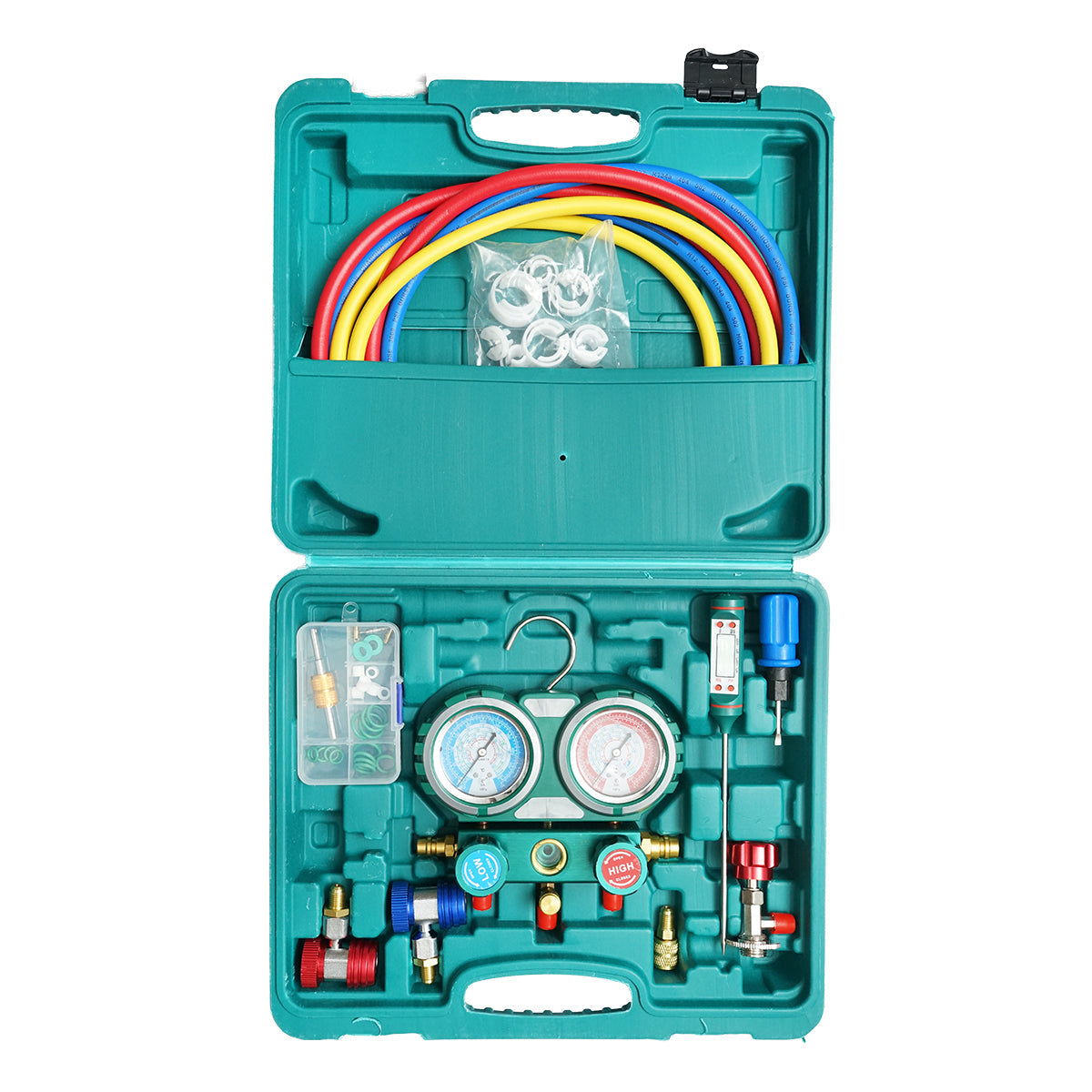 Kit di controllo e ricarica del sistema di aria condizionata per auto, freon R22, R32, R134a, R410a