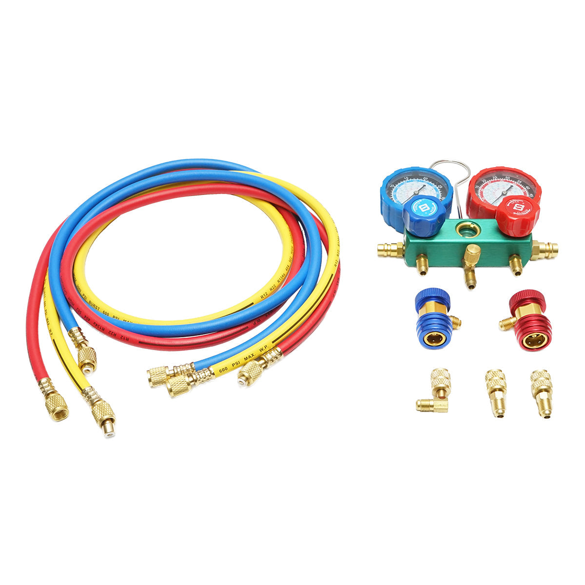 Kit di controllo e ricarica del sistema di aria condizionata per auto, freon R22, R32, R134a, R410a