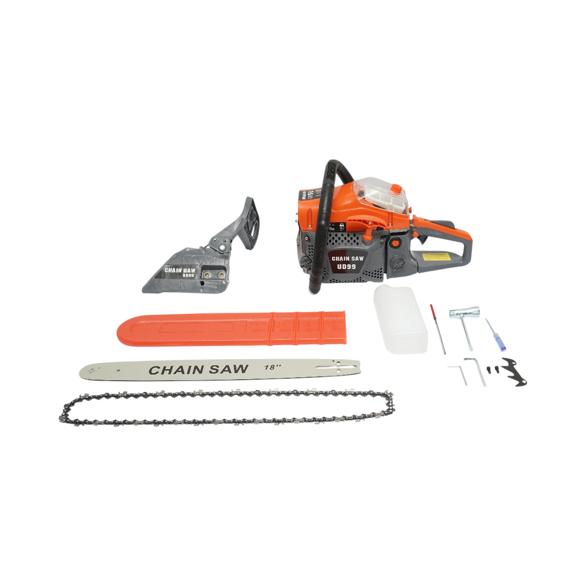 Motosega, motosega a 2 tempi 2,8 CV, 52 cc con lama da 18 pollici (45 cm), accessori inclusi