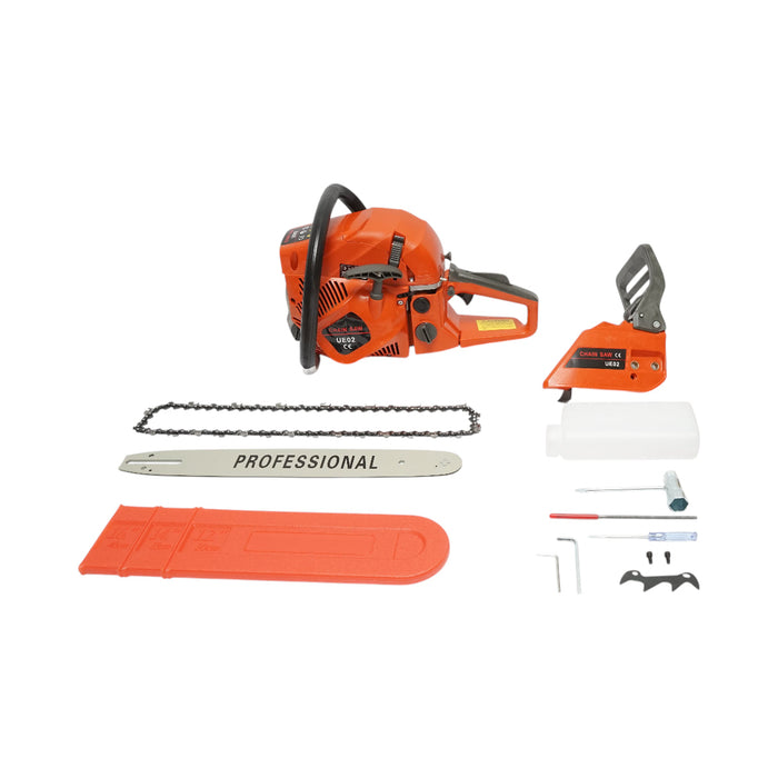 Motosega, motosega a 2 tempi da 2,8 CV, 52 cc con lama da 16 pollici (40 cm), accessori inclusi