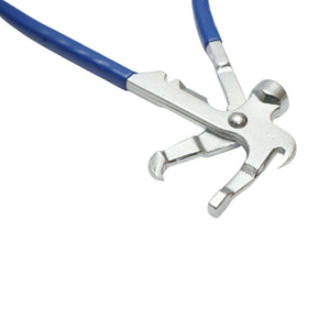 Pinza a contrappeso per equilibratura e vulcanizzazione ruote