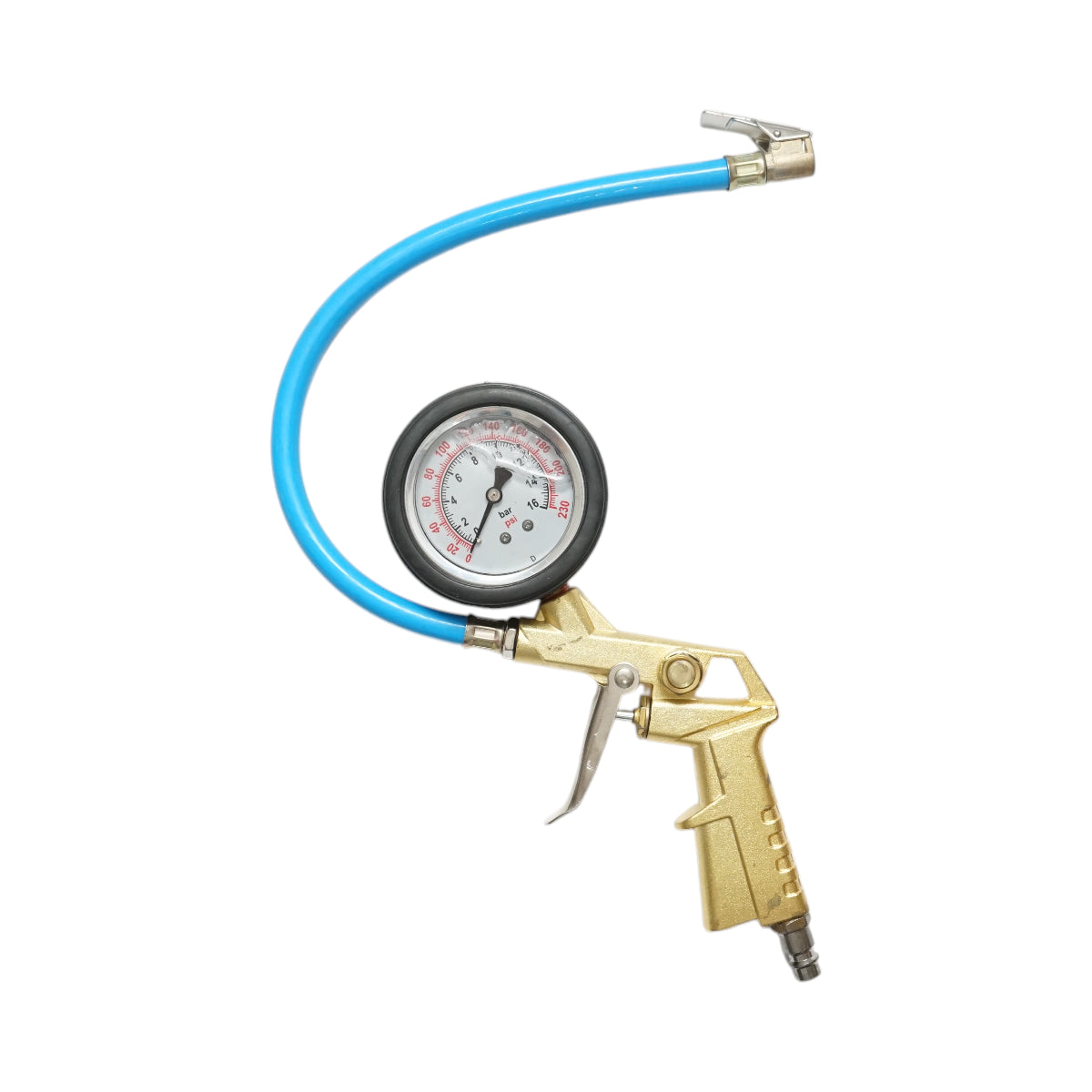 Pistola professionale per gonfiaggio pneumatici con tubo da 330 mm e manometro meccanico 0-16 bar Breckner Germany