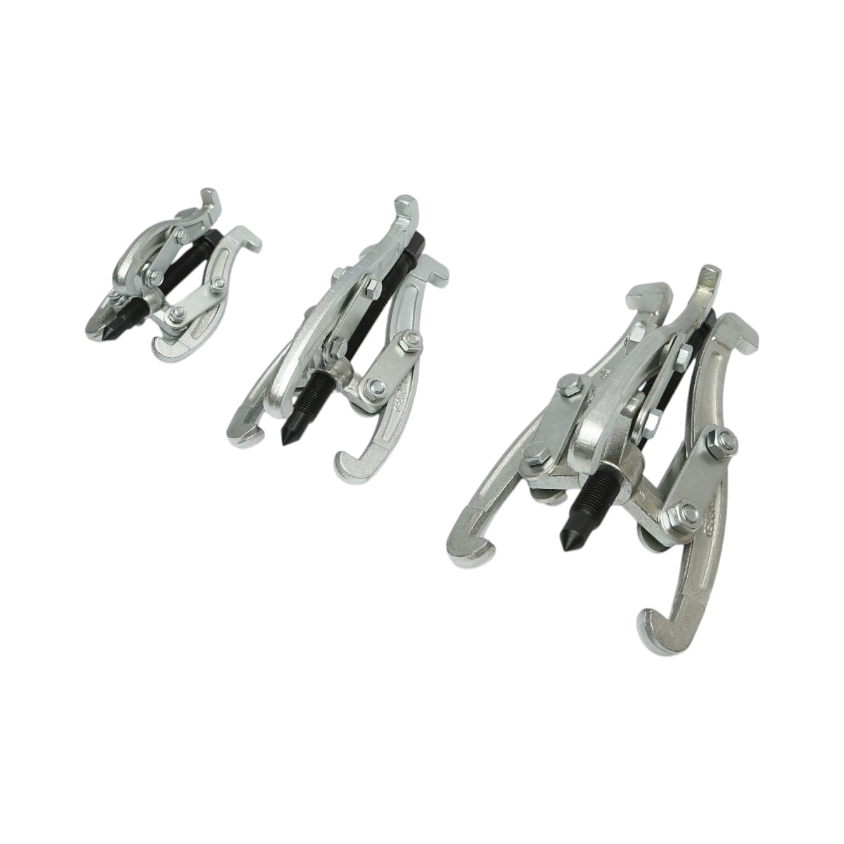 Set di 3 estrattori per cuscinetti a 3 bracci da 100 mm, 150 mm, 200 mm
