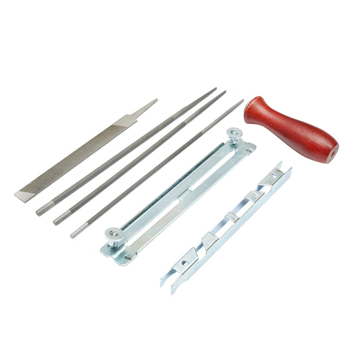 Set di 6 utensili per affilare le catene delle motoseghe con passo da 3/8