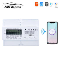 Smart Meter trifase 380V, 80A, DTS238-7 WIFI compatibile con Tuya, Smart Life, contatore intelligente di energia e potenza elettrica