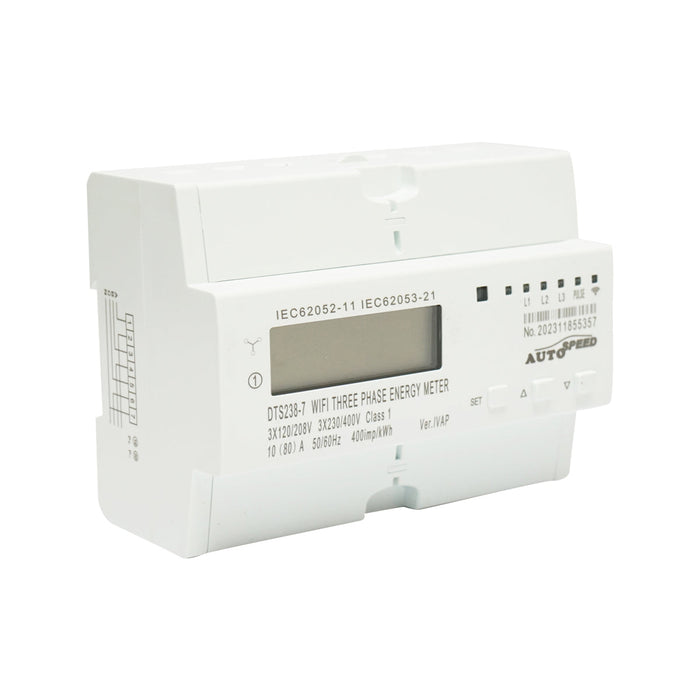 Smart Meter trifase 380V, 80A, DTS238-7 WIFI compatibile con Tuya, Smart Life, contatore intelligente di energia e potenza elettrica