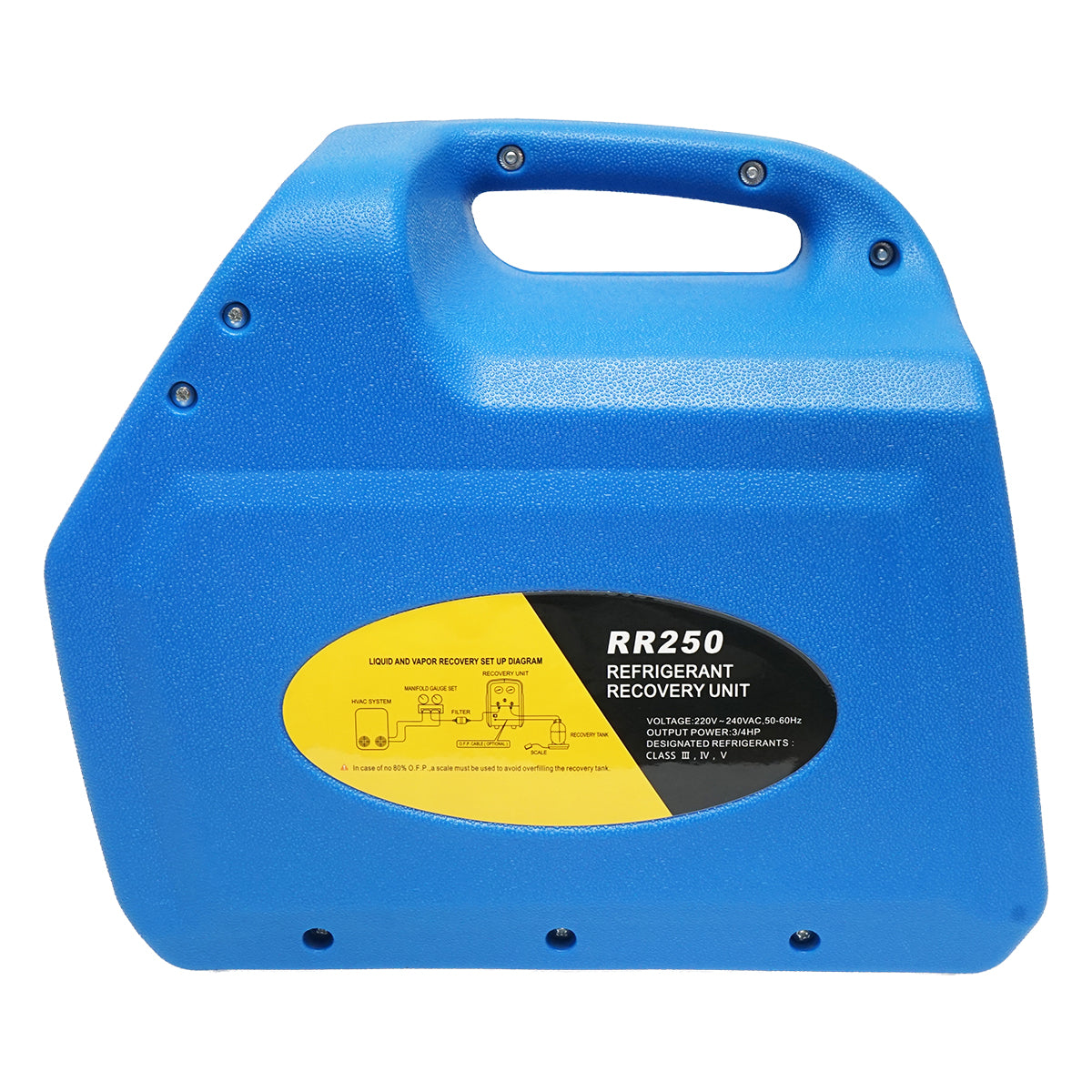 Stazione di recupero freon 3/4 HP, 220V per categoria III, IV, V