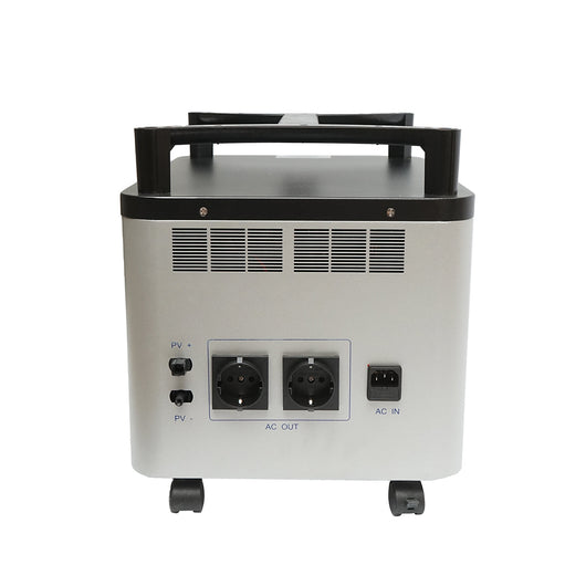 Stazione portatile da 2000 W con batteria LifePO4 da 2016 Wh, 2 lampadine LED da 3 W e pannello solare da 200 W