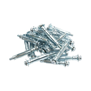 Tassello metallico per cartongesso tipo Molly 5x52mm in acciaio zincato, testa a croce 100 pz/scatola