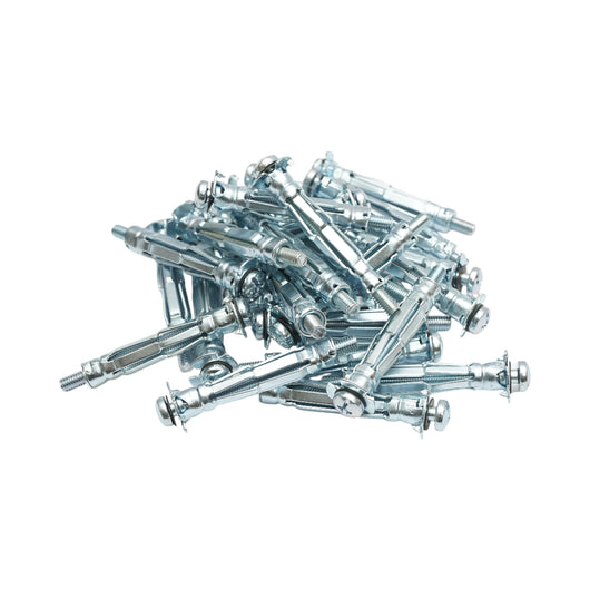 Tassello metallico per cartongesso tipo Molly 5x52mm in acciaio zincato, testa a croce 100 pz/scatola