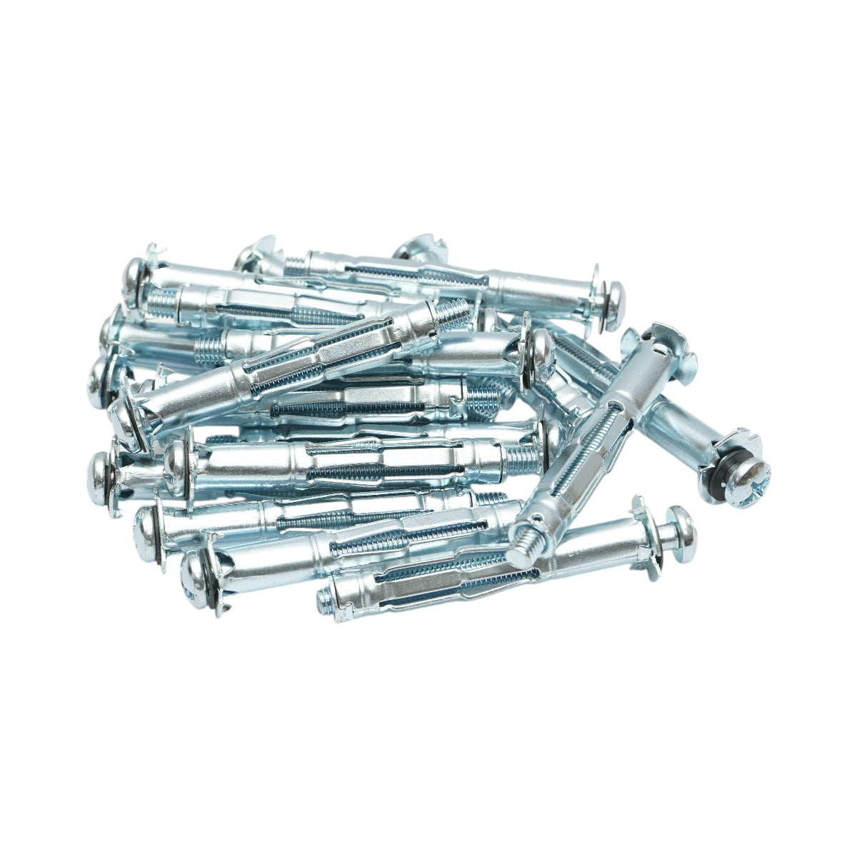 Tassello metallico per cartongesso tipo Molly 6x65mm in acciaio zincato, testa a croce 50 pz/scatola